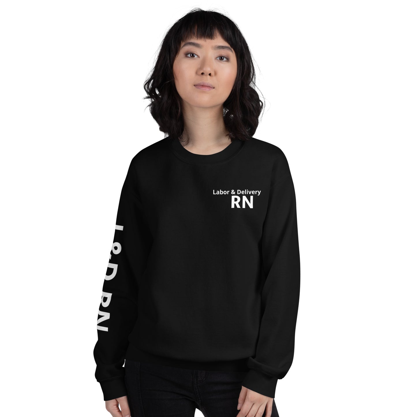 L&D White RN Sweatshirt