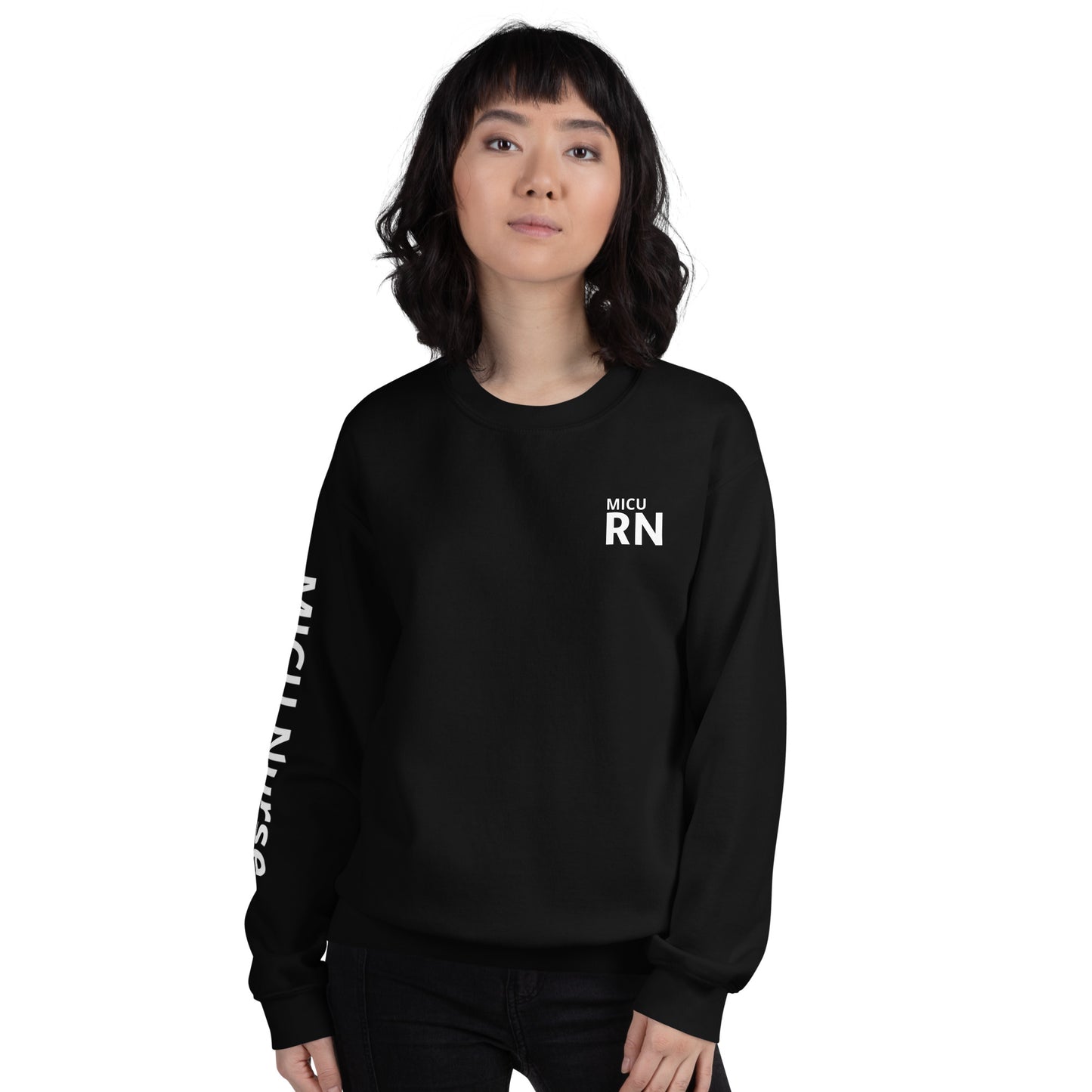 MICU White RN Sweatshirt