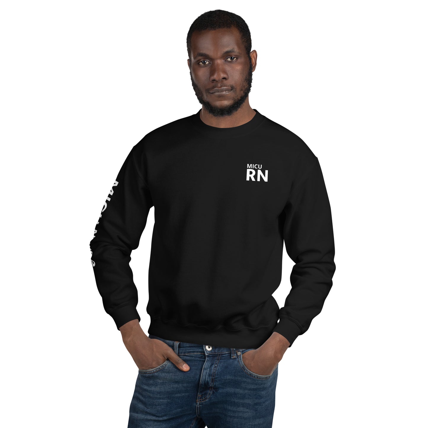 MICU White RN Sweatshirt