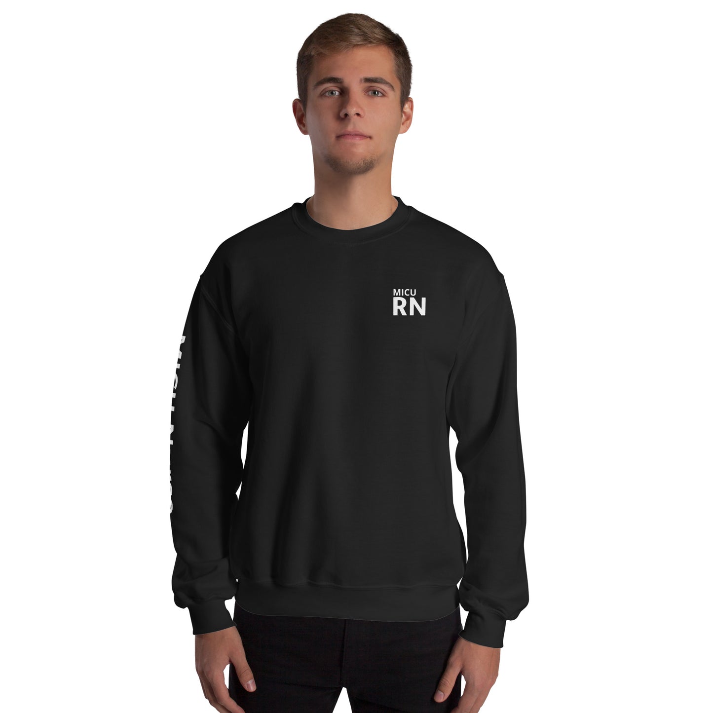 MICU White RN Sweatshirt