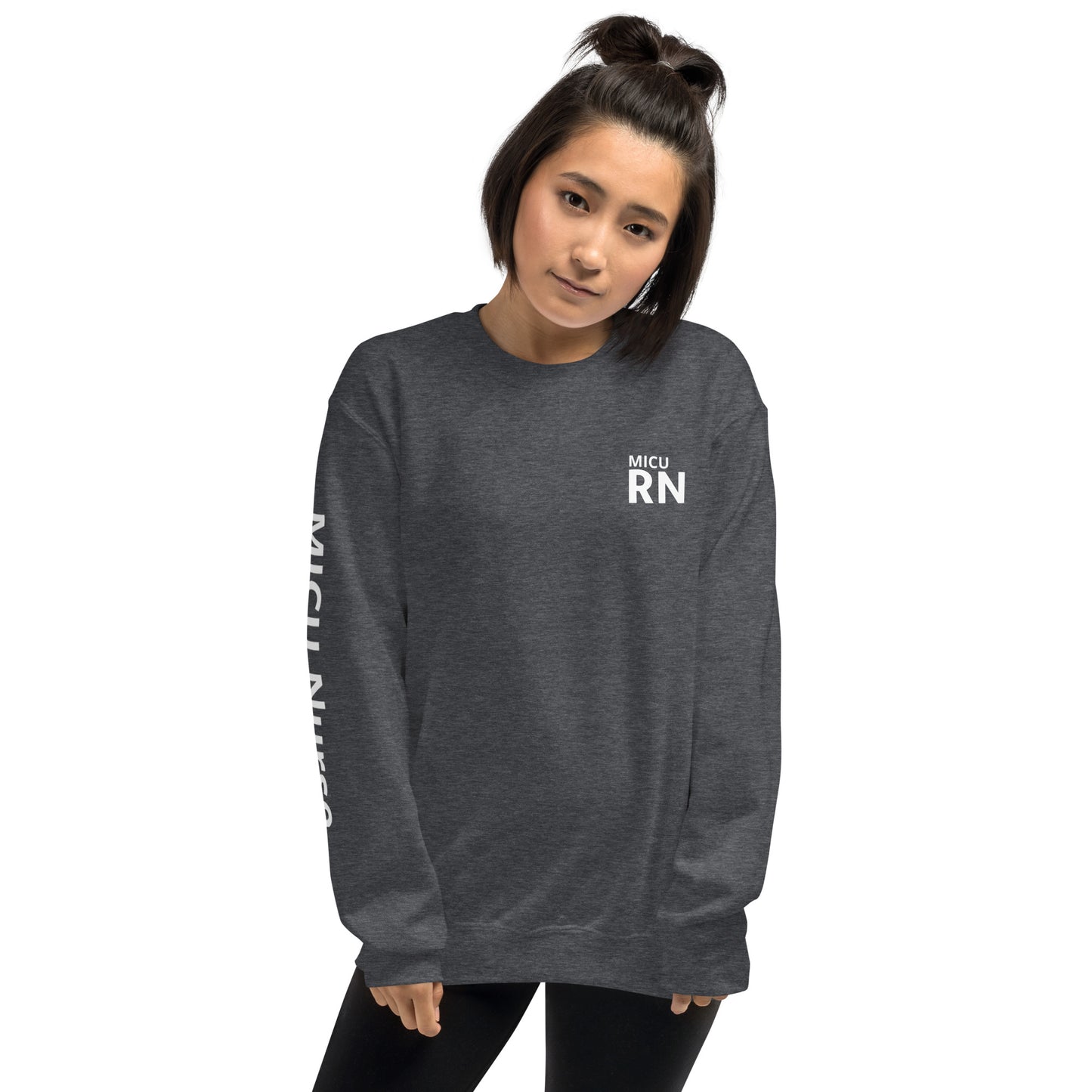 MICU White RN Sweatshirt