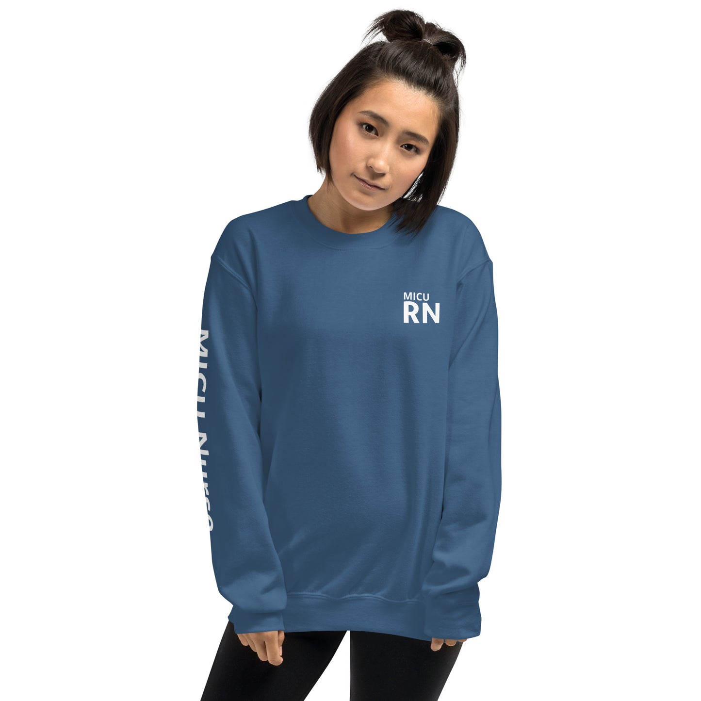 MICU White RN Sweatshirt
