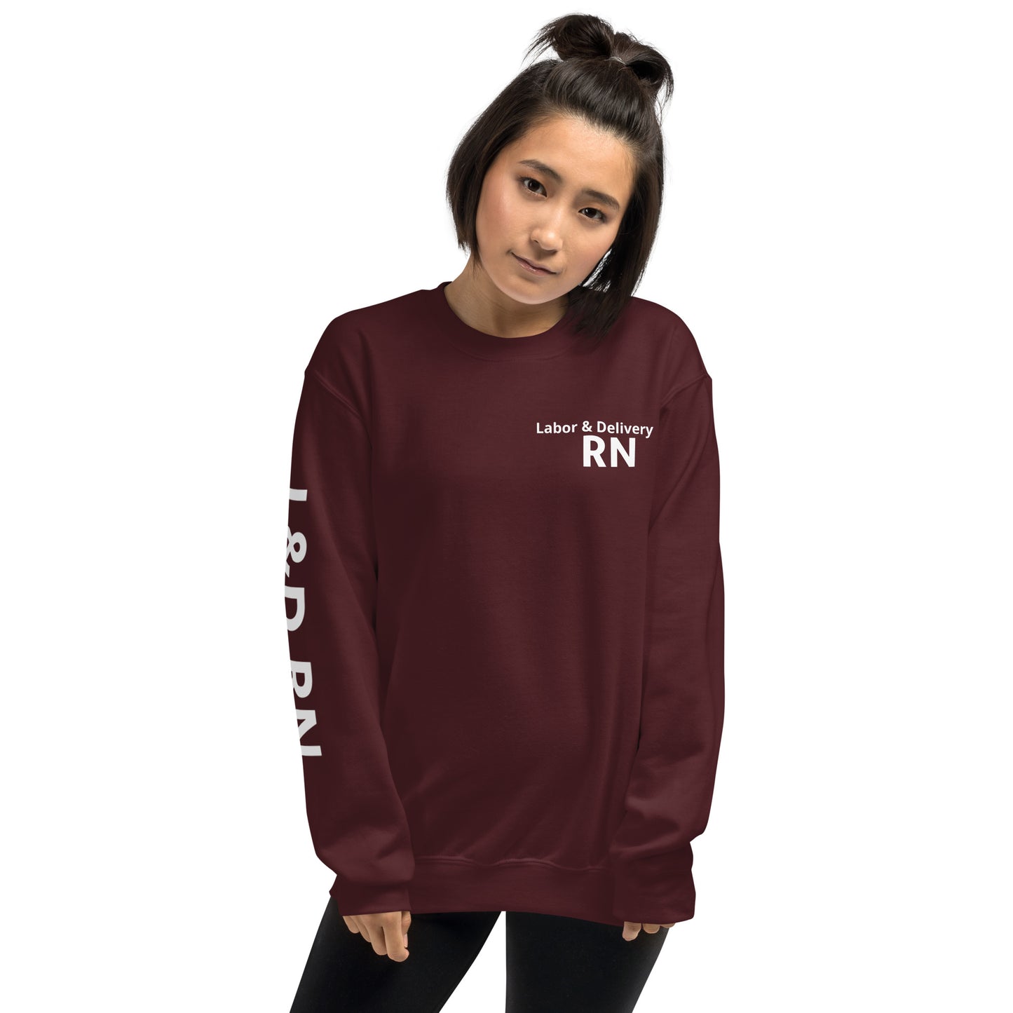 L&D White RN Sweatshirt