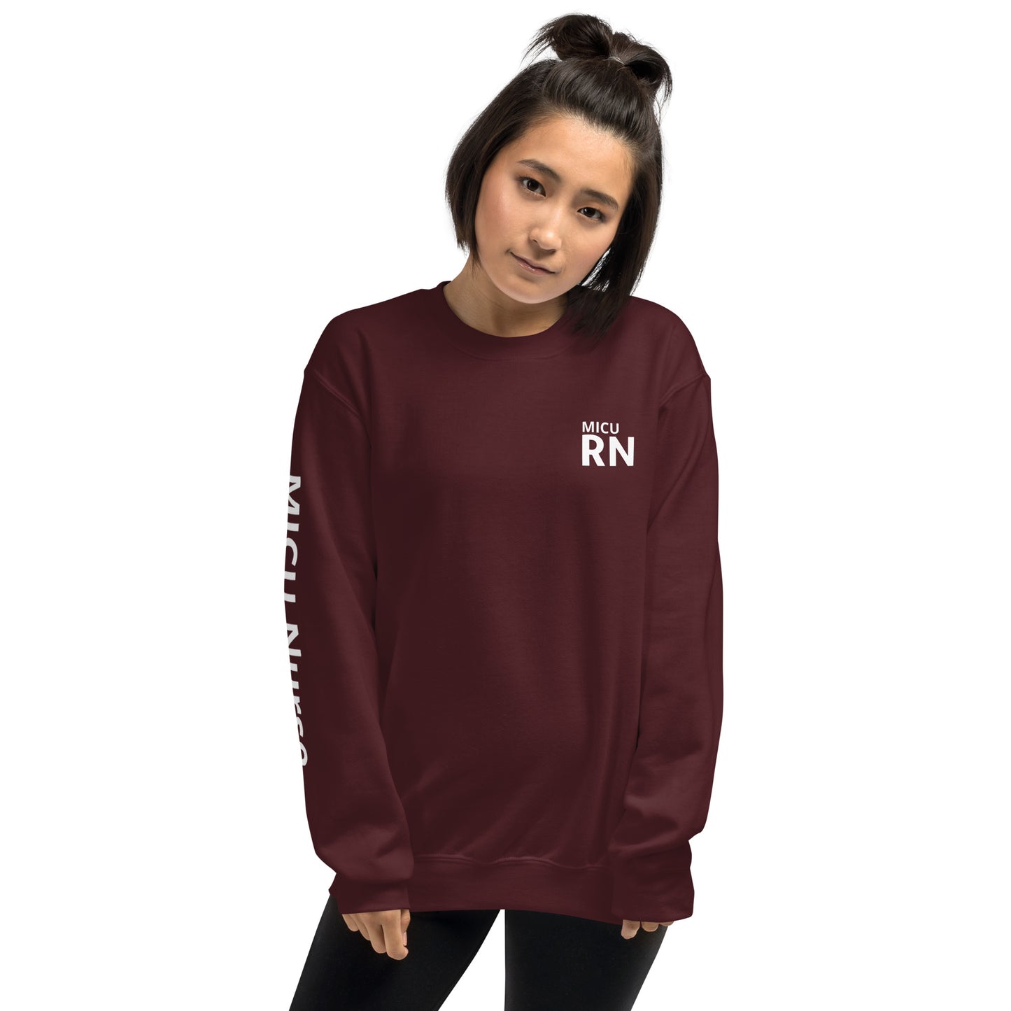 MICU White RN Sweatshirt