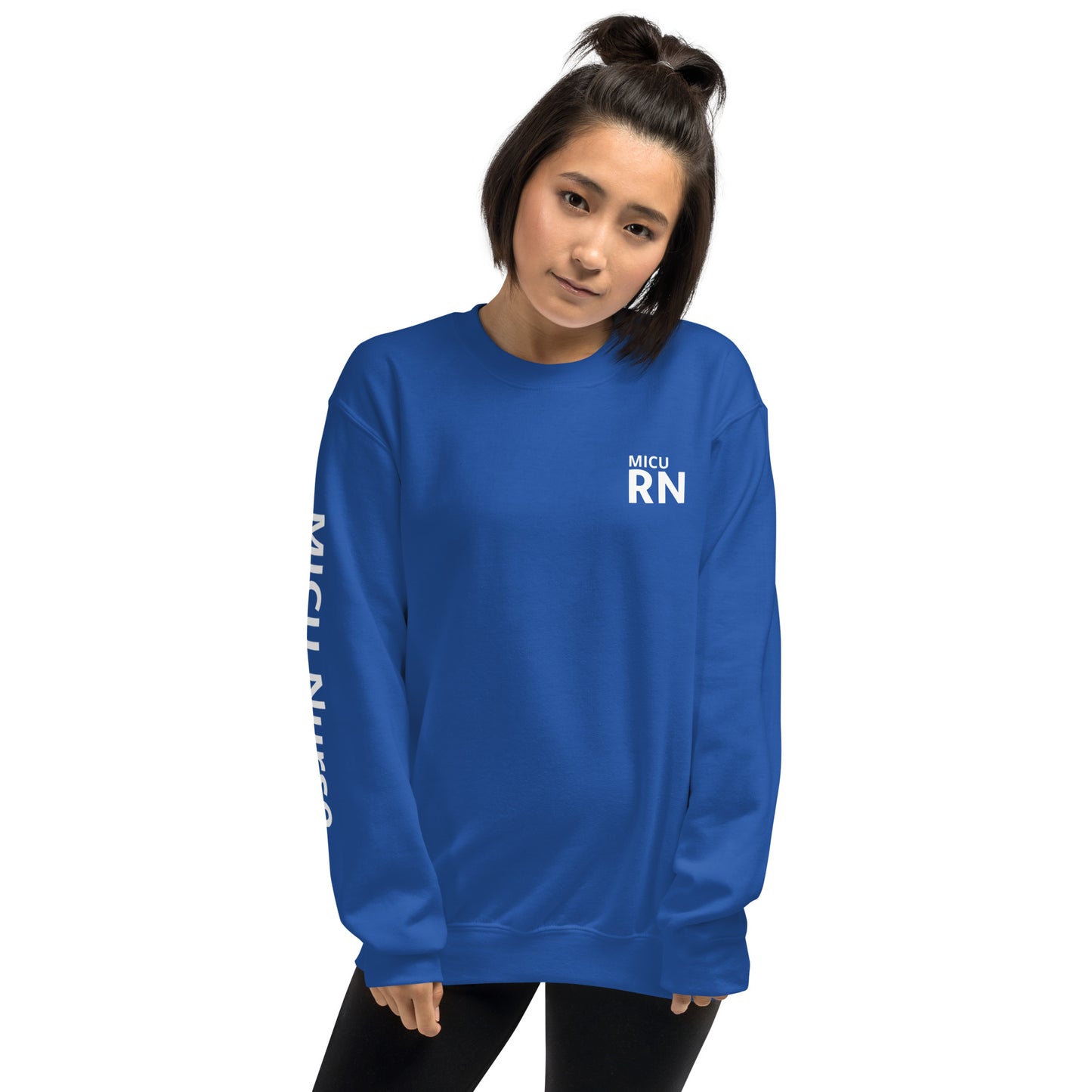 MICU White RN Sweatshirt