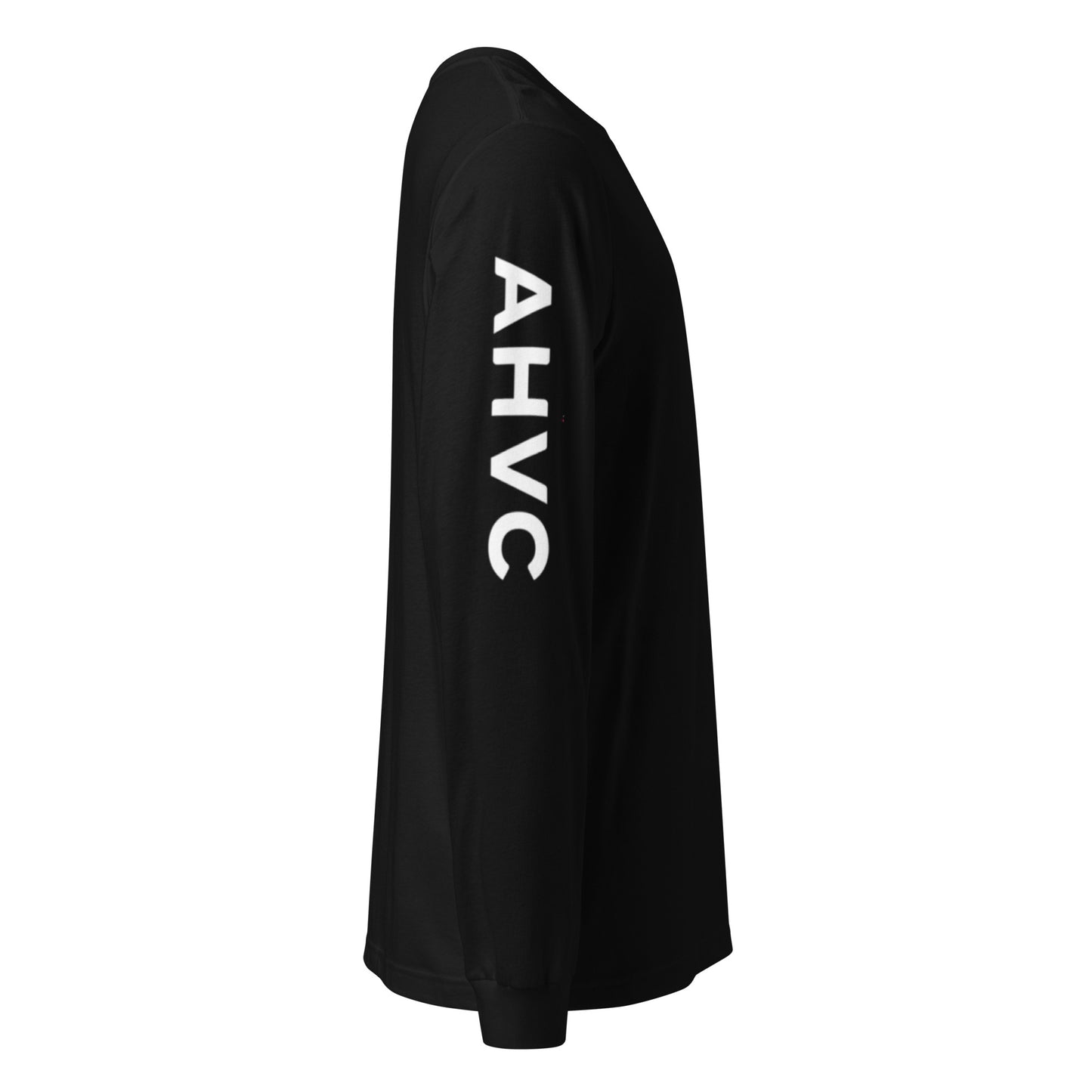 AHVC Unisex Long Sleeve Tee Left Chest and Right Sleeve (Black & Navy)