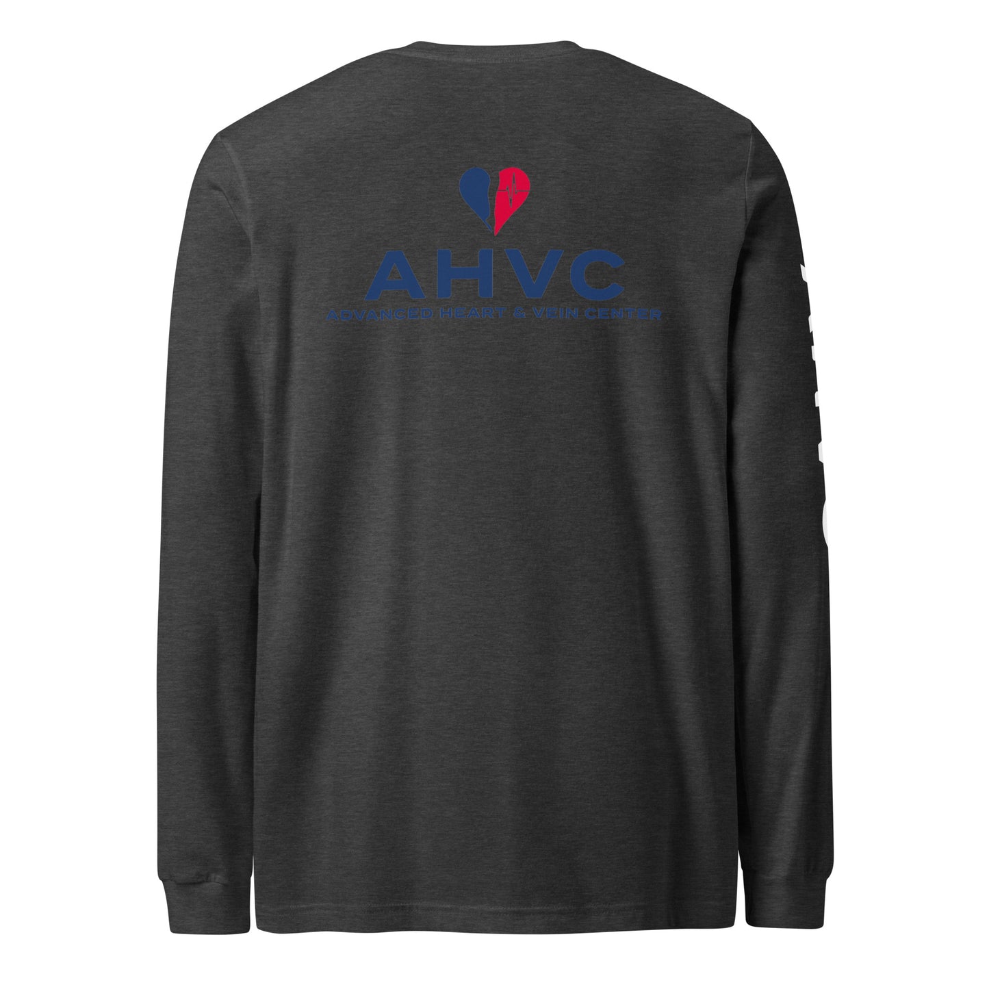 AHVC Personalized Unisex Long Sleeve Tee Front, Back, and Right Sleeve (Black & Dark Grey) ***DO NOT order this listing, this is sample only***