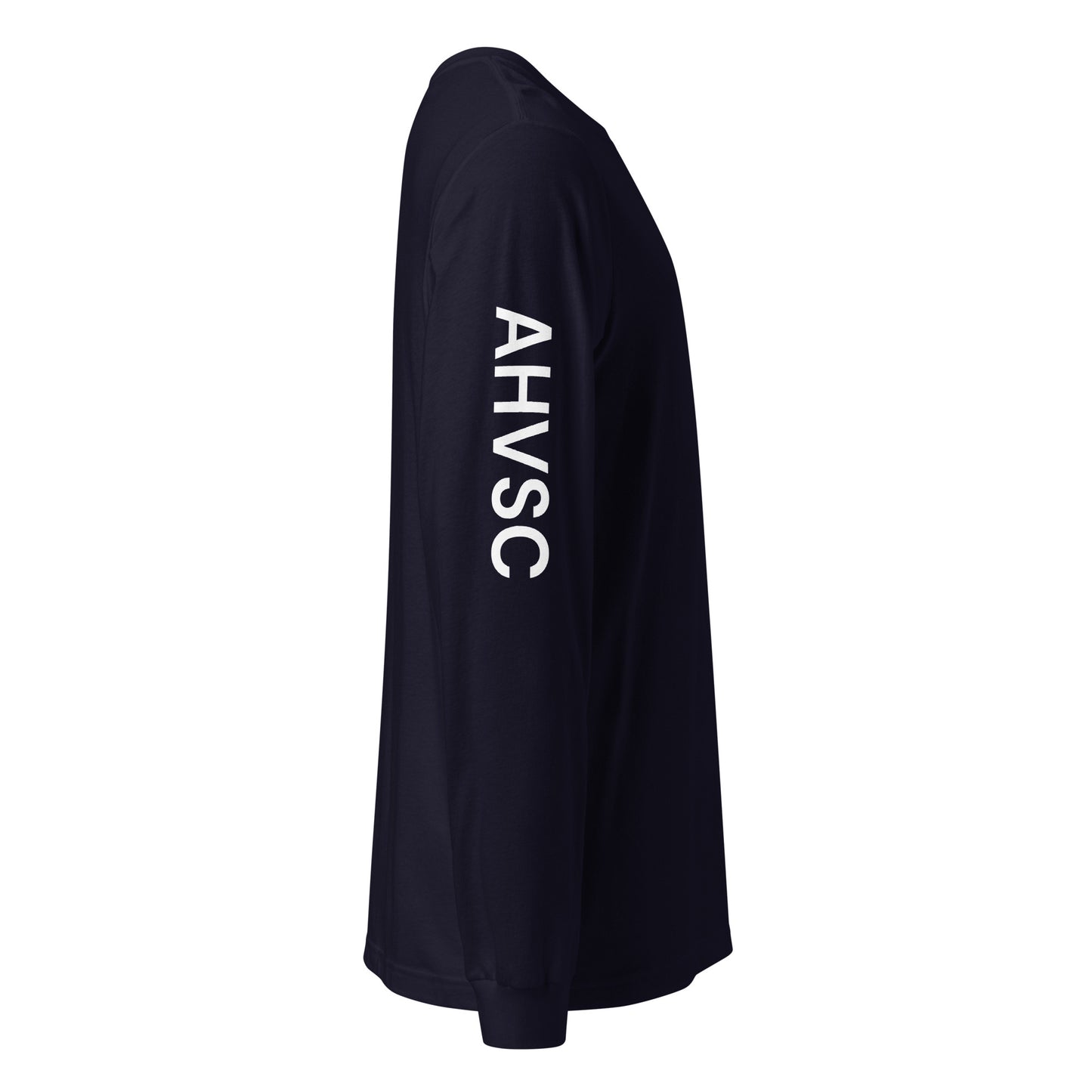 AHVC Surgery Center Unisex Long Sleeve Tee Left Chest and Right Sleeve (Black & Navy)