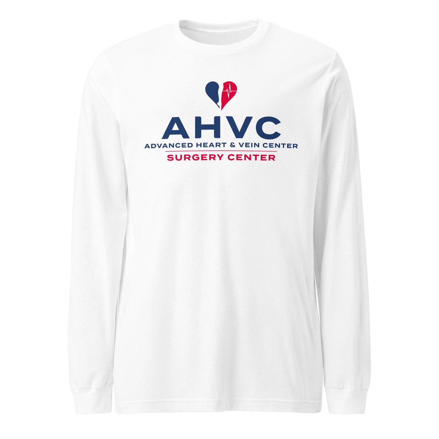 AHVC Surgery CenterUnisex Long Sleeve Tee Center Chest (White)