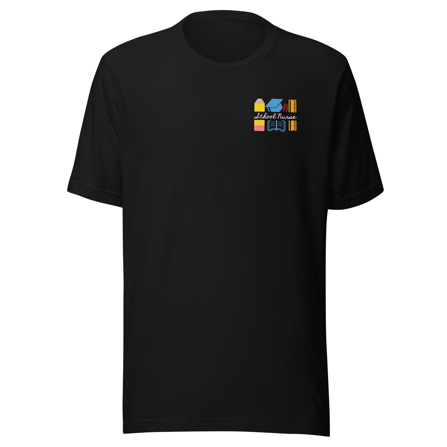 School Nurse Chalk Left Chest t-shirt
