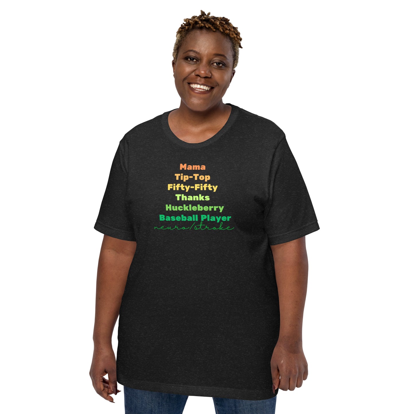 Neuro Stroke scale words t-shirt