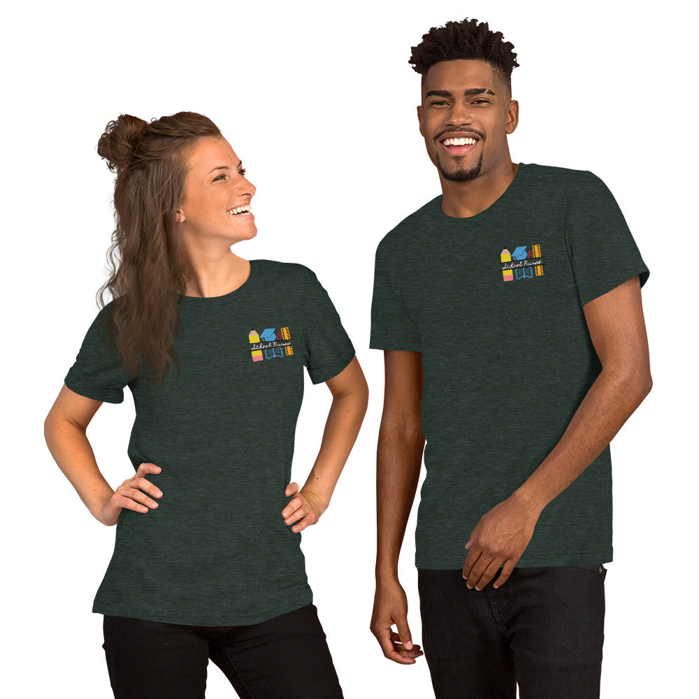 School Nurse Chalk Left Chest t-shirt