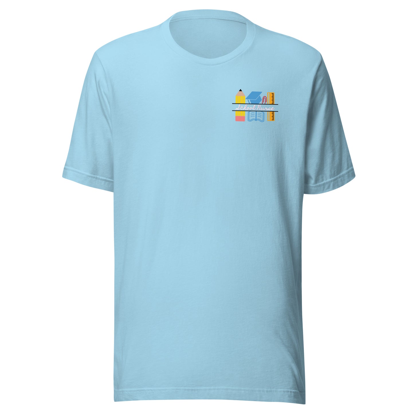 School Nurse Chalk Left Chest t-shirt