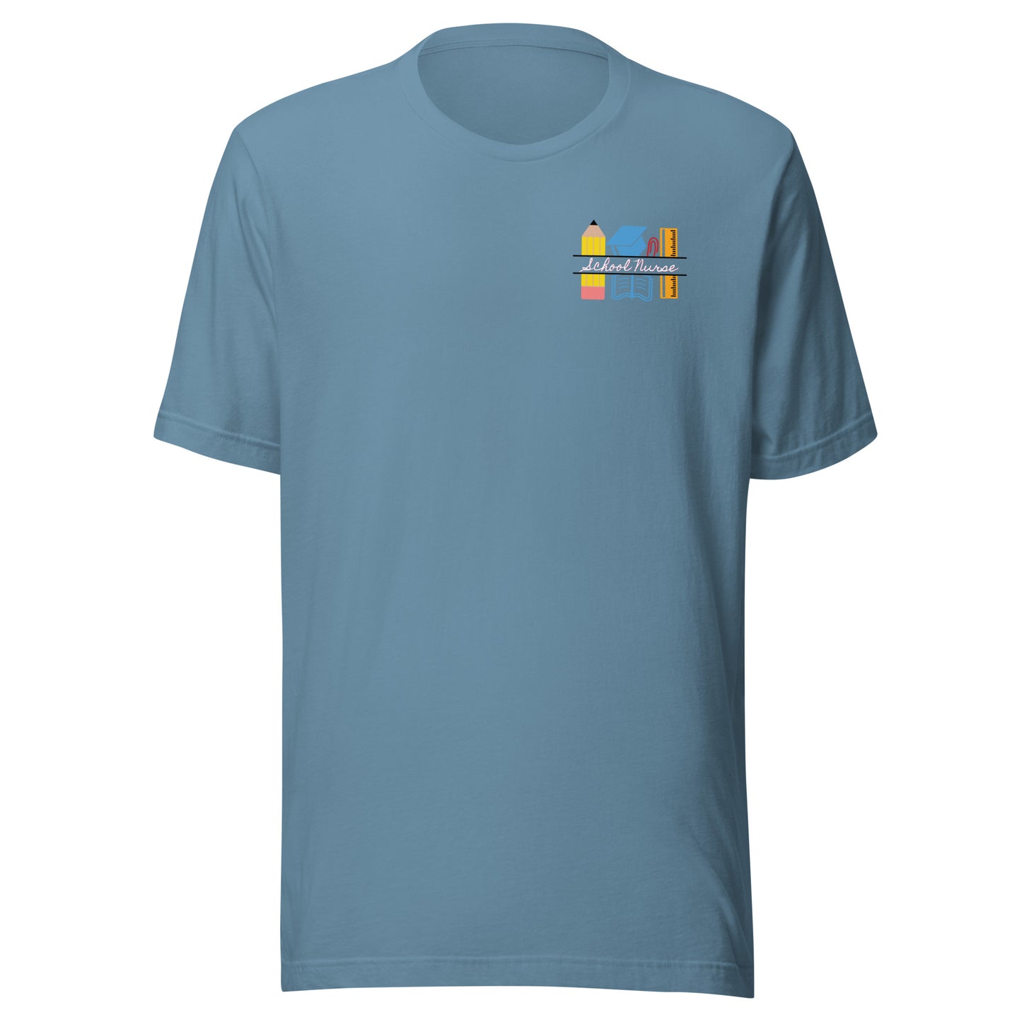 School Nurse Chalk Left Chest t-shirt
