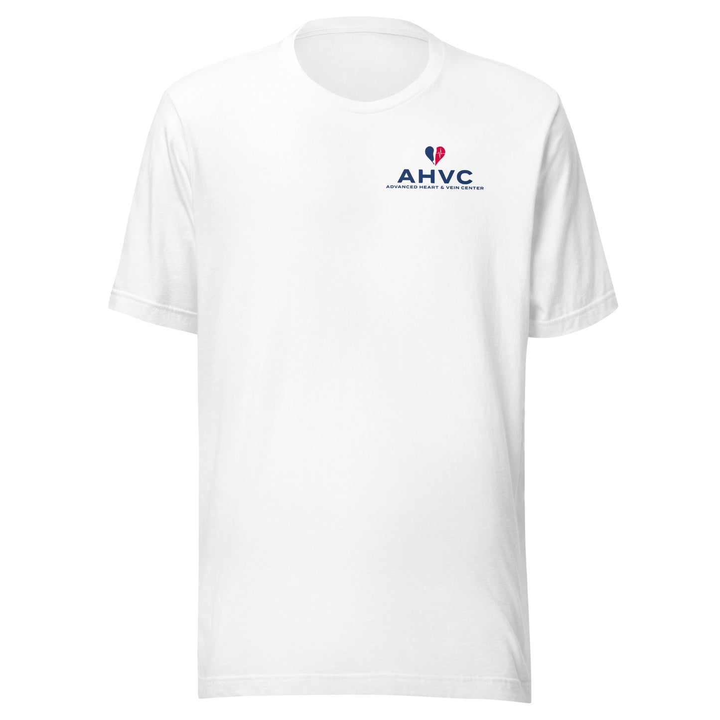 AHVC Left Chest Logo Unisex t-shirt (White & Dark Grey)