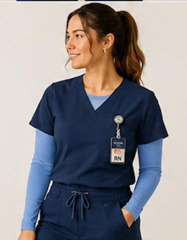 Clinical Blue SLYR Top