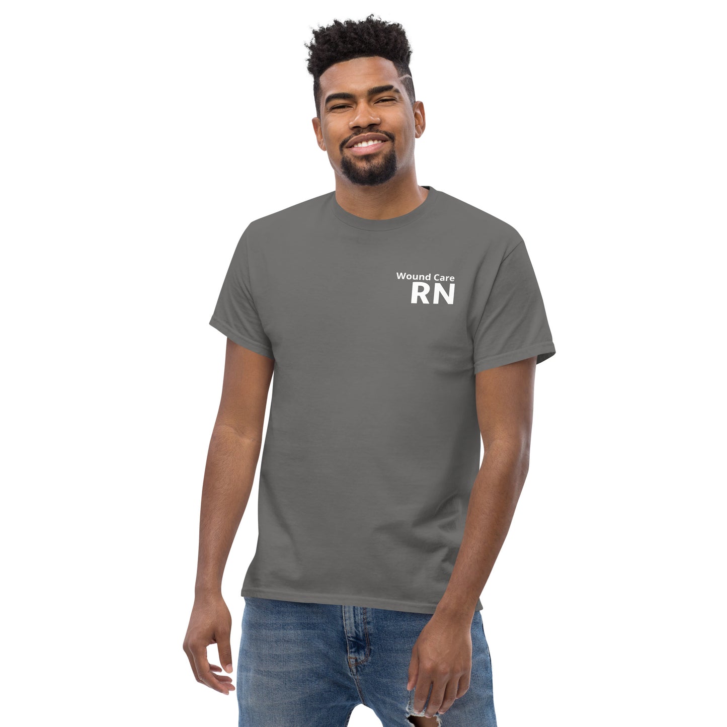 Wound Care RN White Print T-Shirt