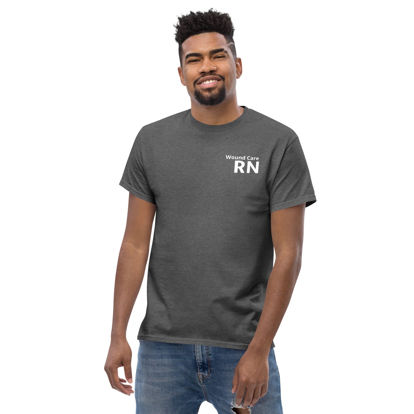 Wound Care RN White Print T-Shirt