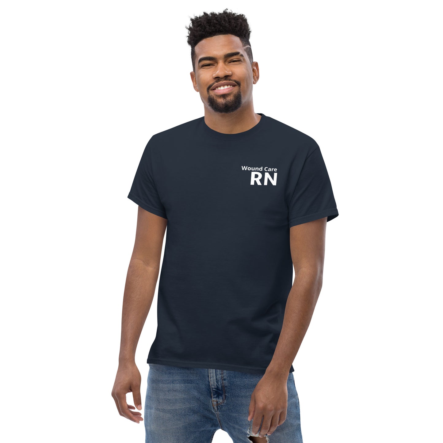 Wound Care RN White Print T-Shirt