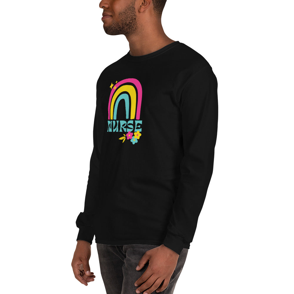 Tropical Rainbow Nurse Long Sleeve Shirt