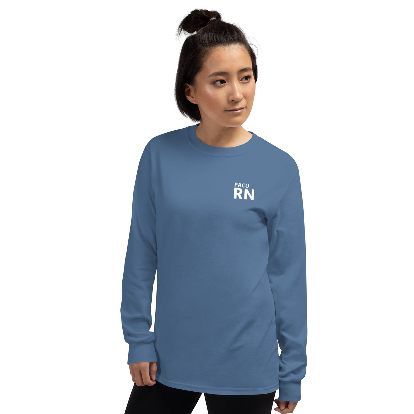 PACU White RN Long Sleeve Shirt