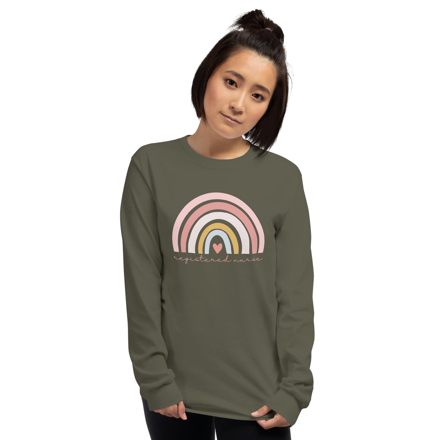 Rainbow Nurse Long Sleeve Shirt