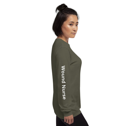 Wound RN Long Sleeve Shirt White Print