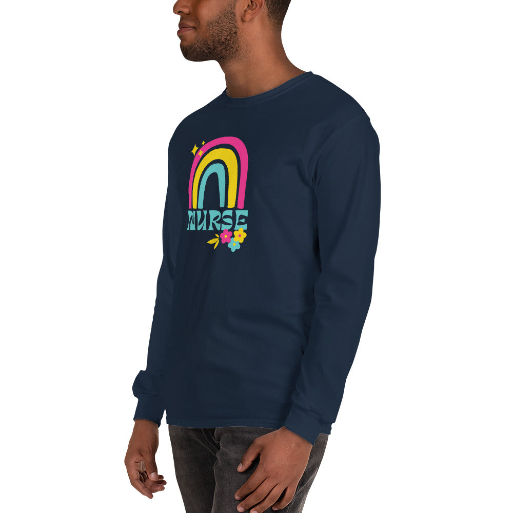 Tropical Rainbow Nurse Long Sleeve Shirt