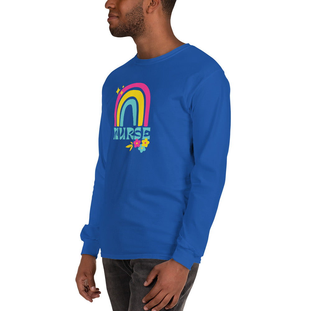 Tropical Rainbow Nurse Long Sleeve Shirt