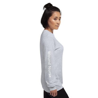 Wound RN Long Sleeve Shirt White Print