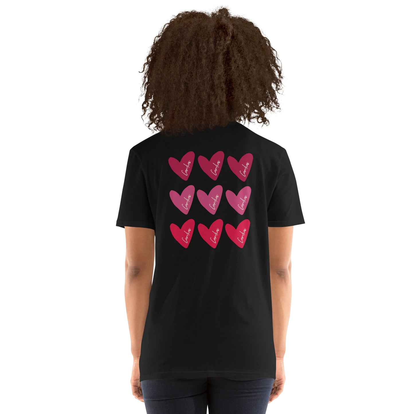 Cardiac RN Hearts on Back T-Shirt