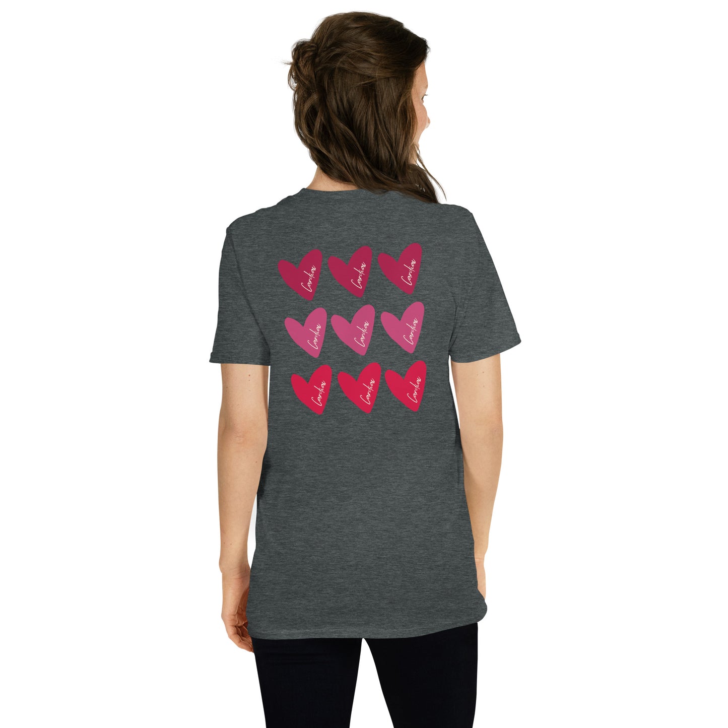 Cardiac RN Hearts on Back T-Shirt