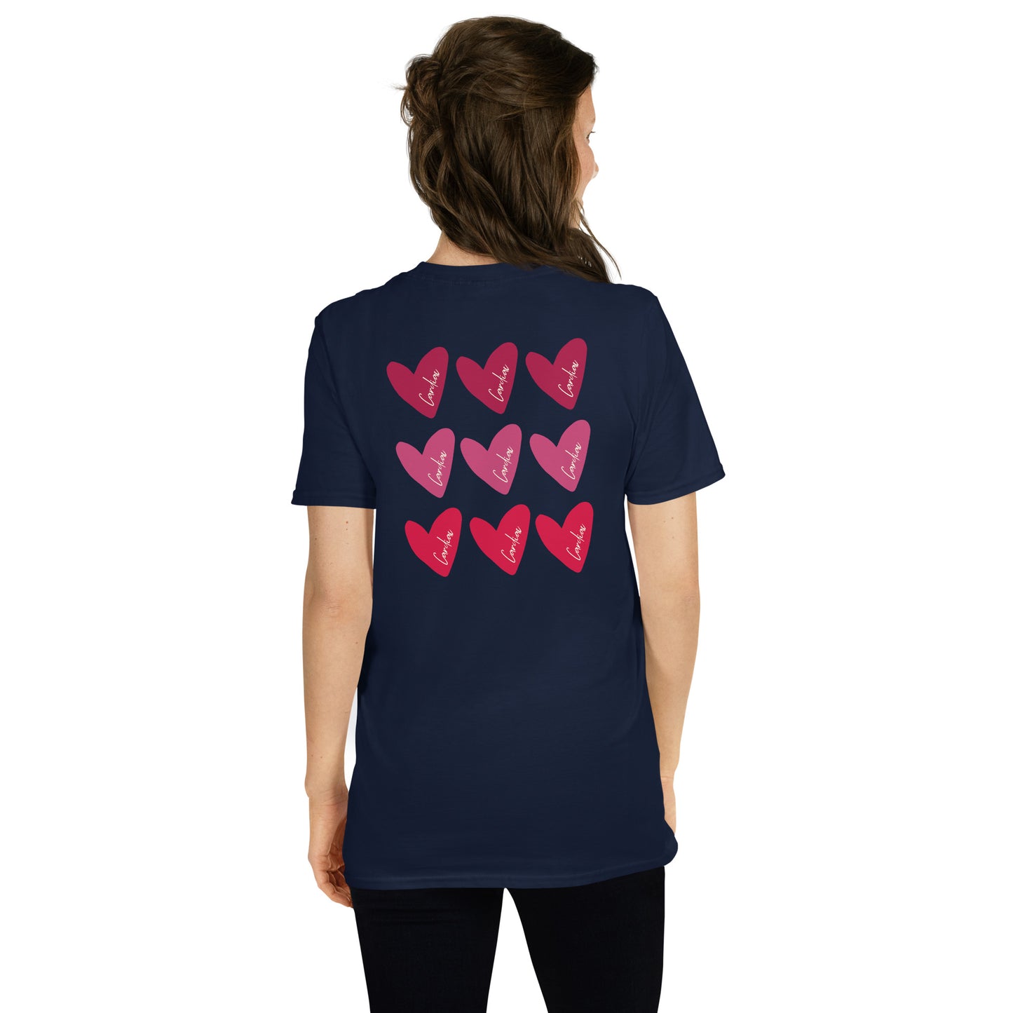 Cardiac RN Hearts on Back T-Shirt