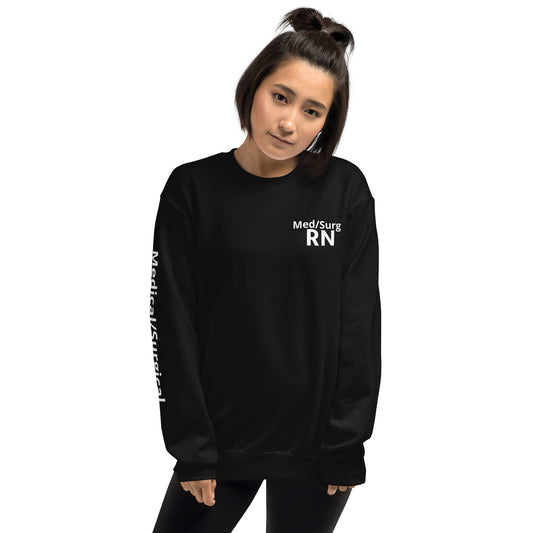 Med/Surg White RN Sweatshirt