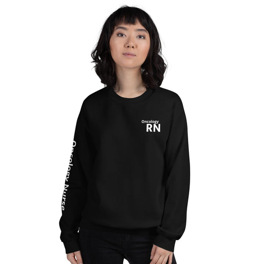 Oncology White RN Sweatshirt