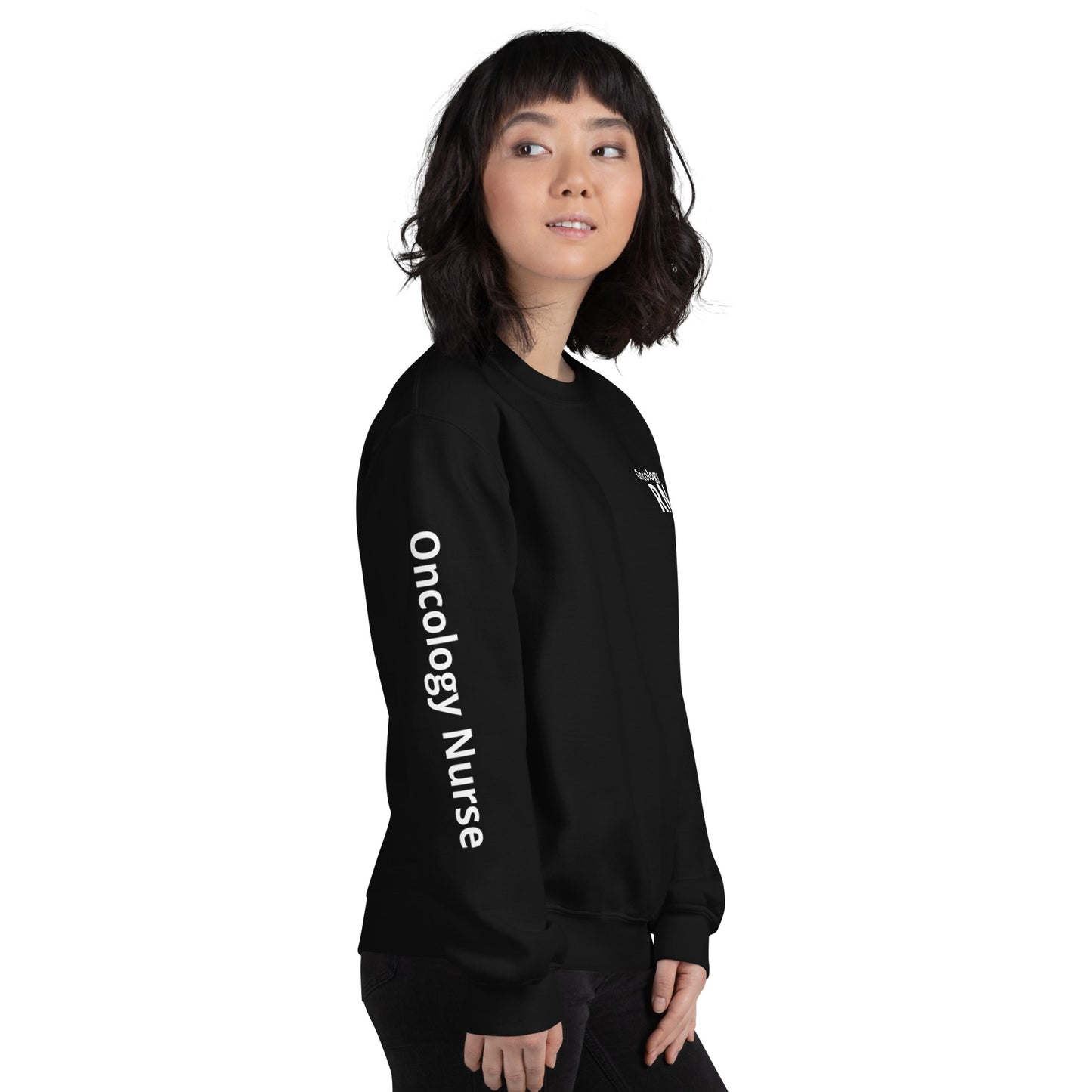 Oncology White RN Sweatshirt