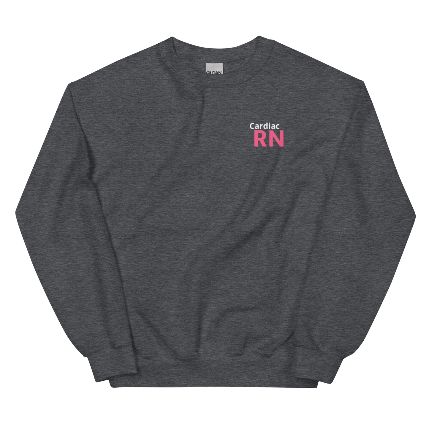 Cardiac RN Hearts on Back Sweatshirt