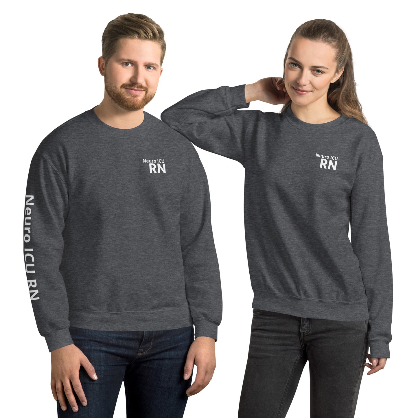 Neuro ICU White RN Sweatshirt