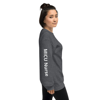 MICU White RN Sweatshirt