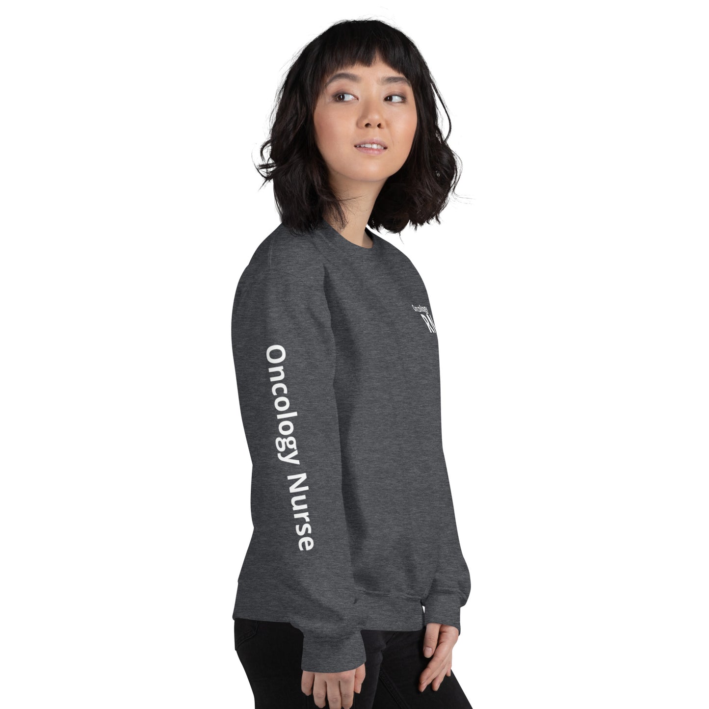 Oncology White RN Sweatshirt