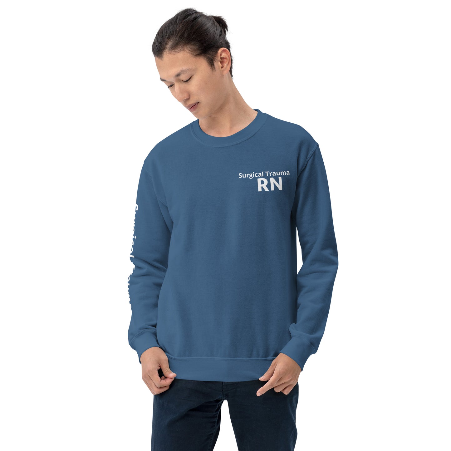 Surgical Trauma White RN Sweatshirt