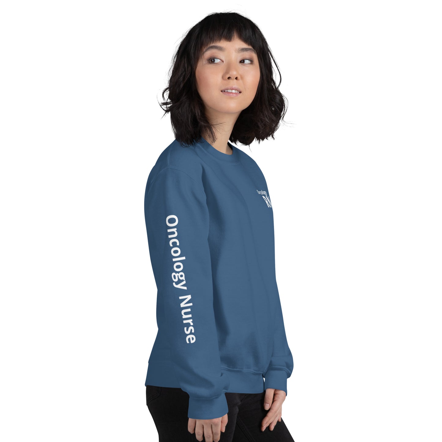 Oncology White RN Sweatshirt