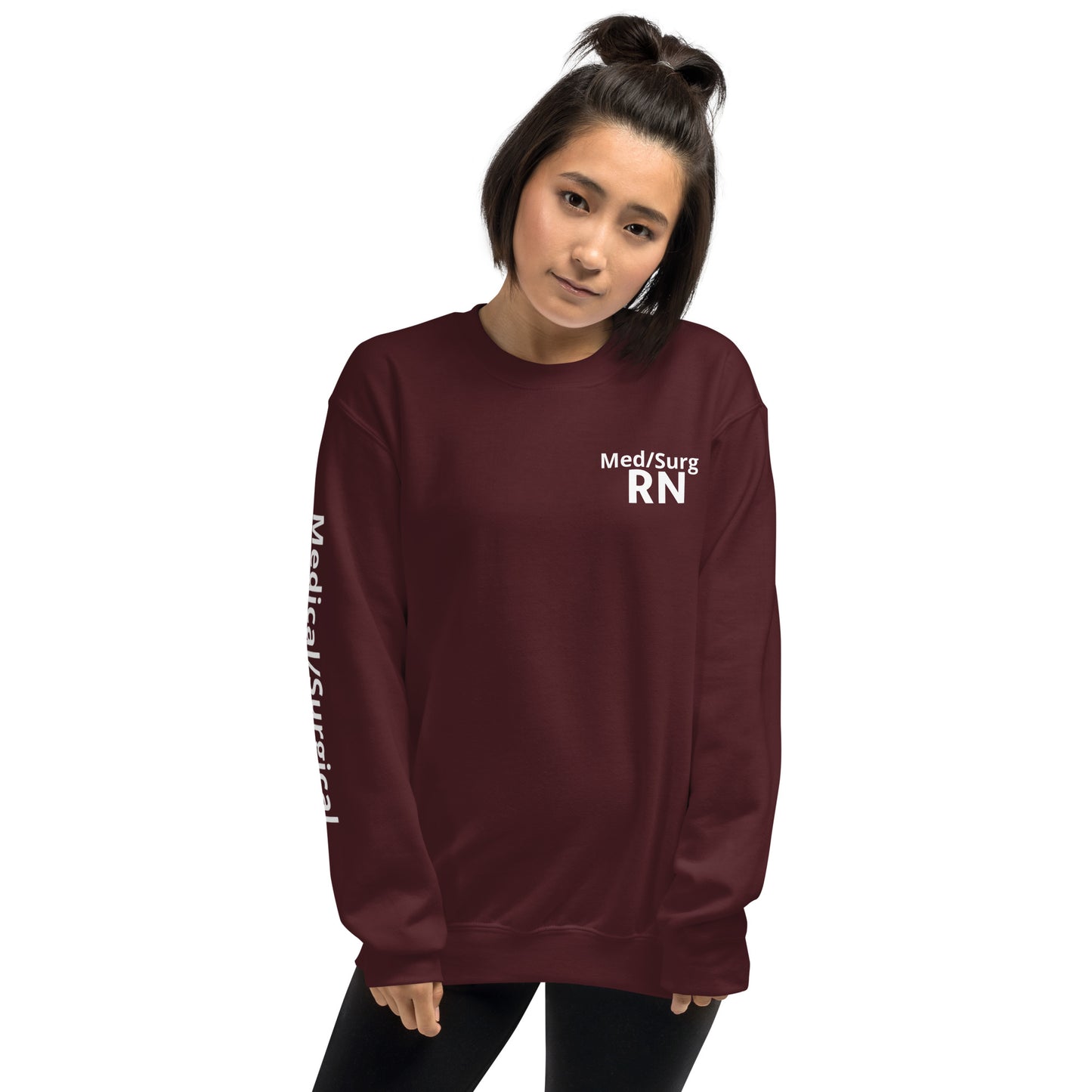 Med/Surg White RN Sweatshirt