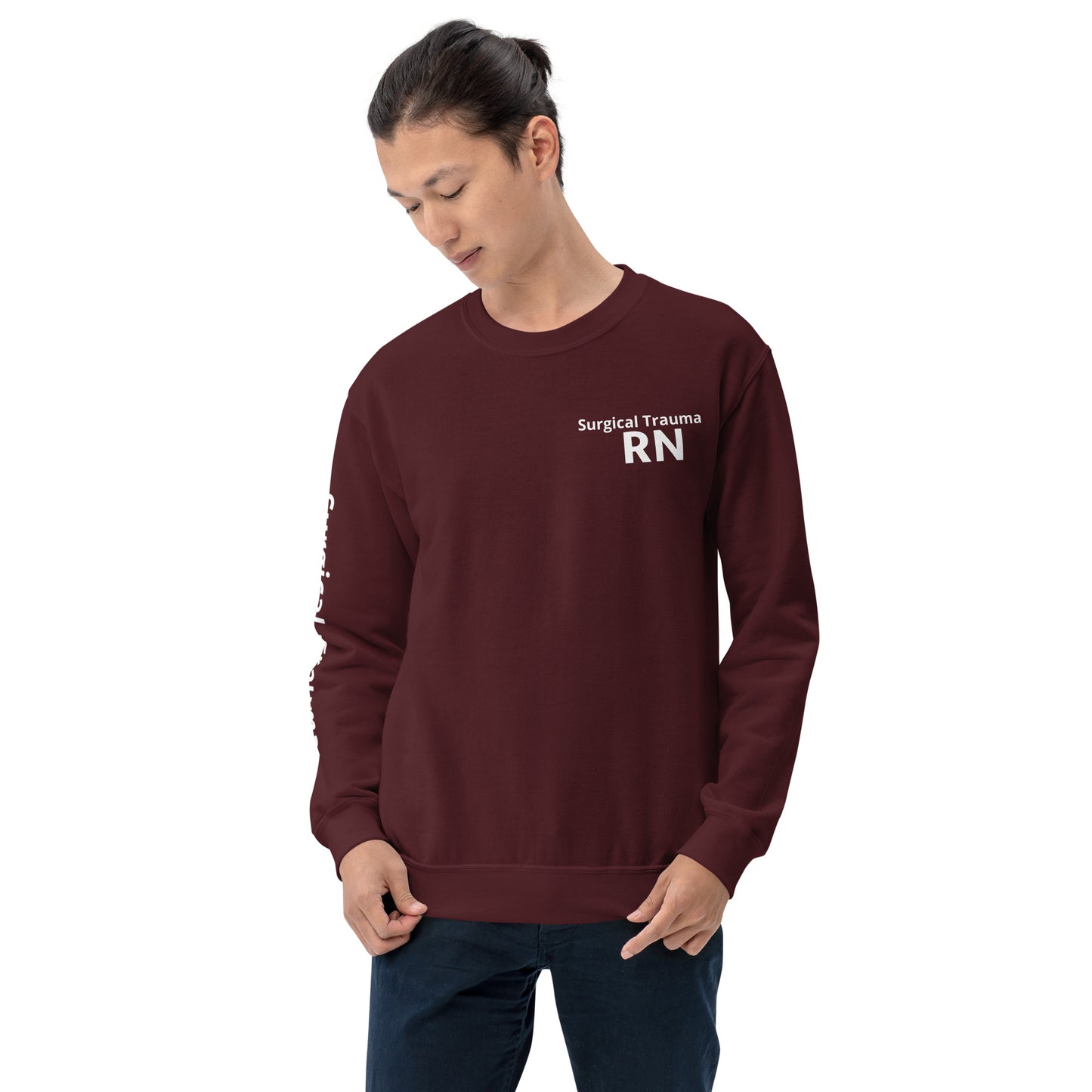 Surgical Trauma White RN Sweatshirt