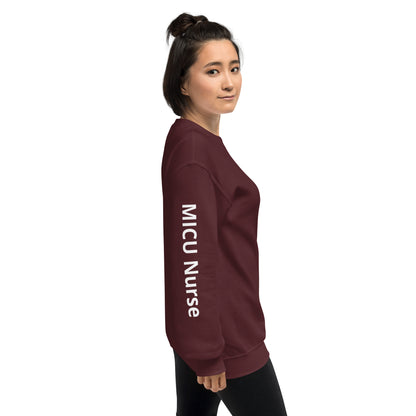 MICU White RN Sweatshirt