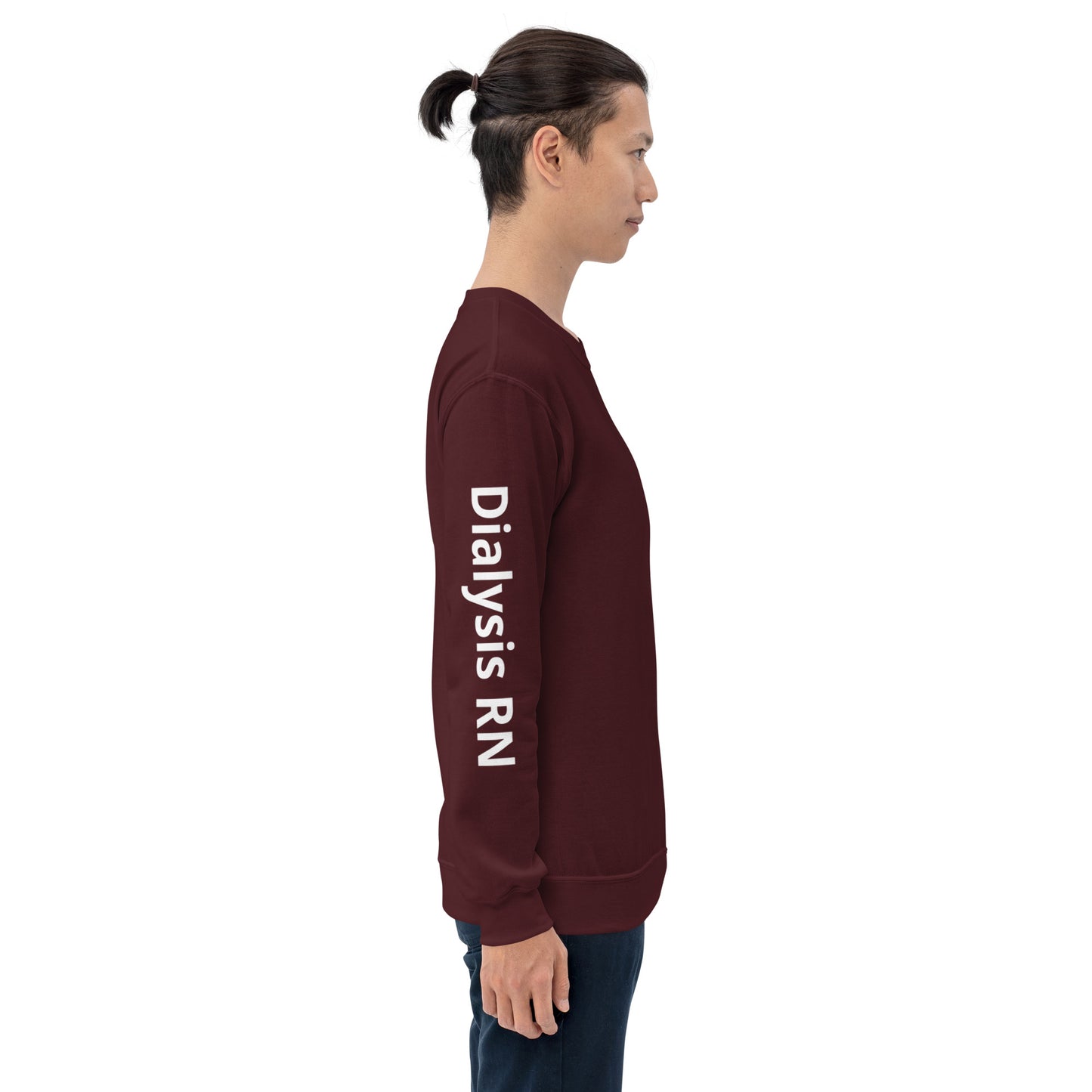 Dialysis White RN Sweatshirt