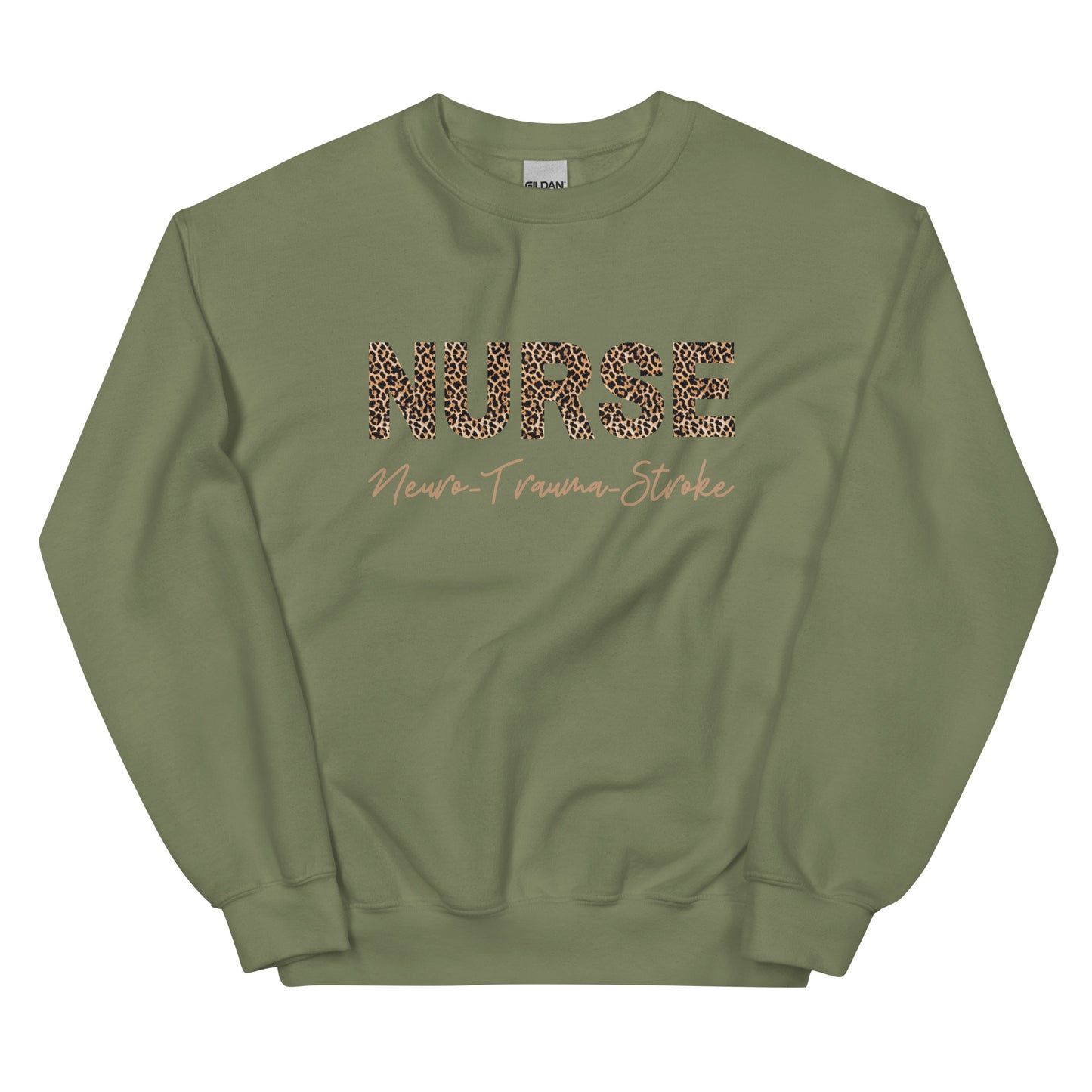 Neuro Trauma Stroke Nurse Animal Print Sweatshirt