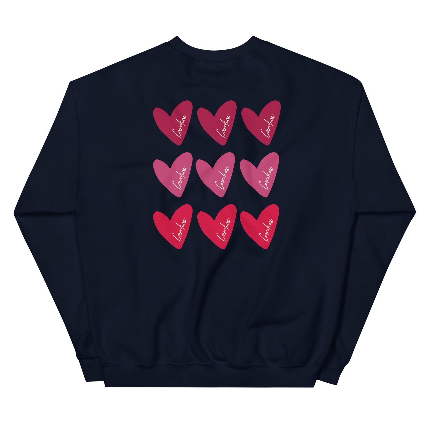 Cardiac RN Hearts on Back Sweatshirt