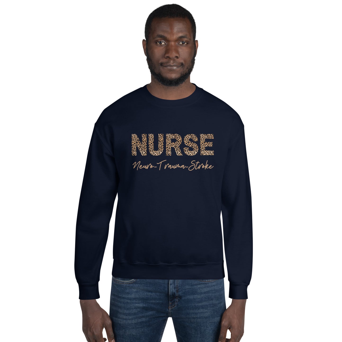 Neuro Trauma Stroke Nurse Animal Print Sweatshirt