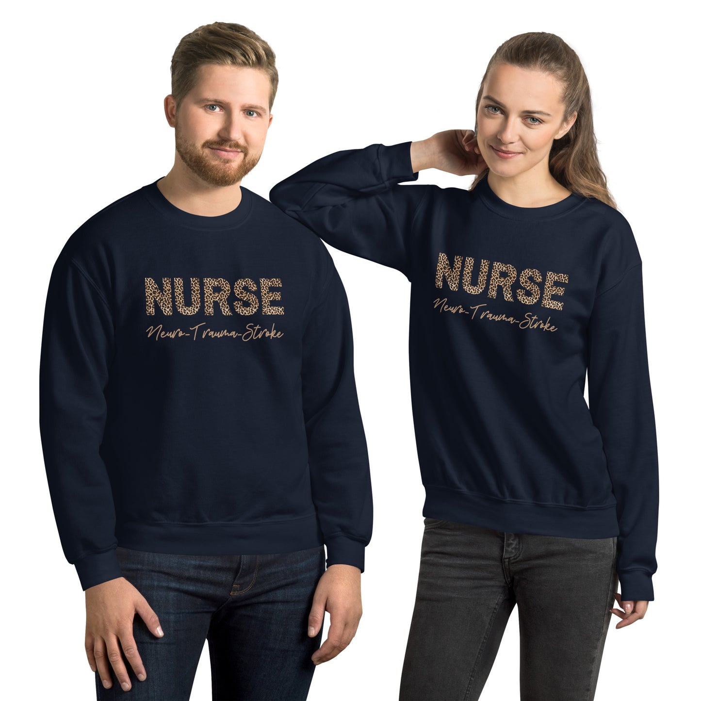 Neuro Trauma Stroke Nurse Animal Print Sweatshirt